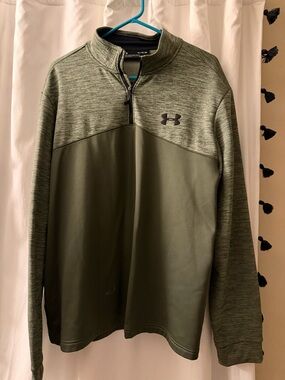 Under Armour Green Heathered Quarter-Zip Pullover